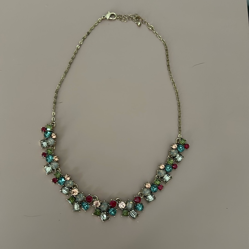 Jeweled multi color necklace